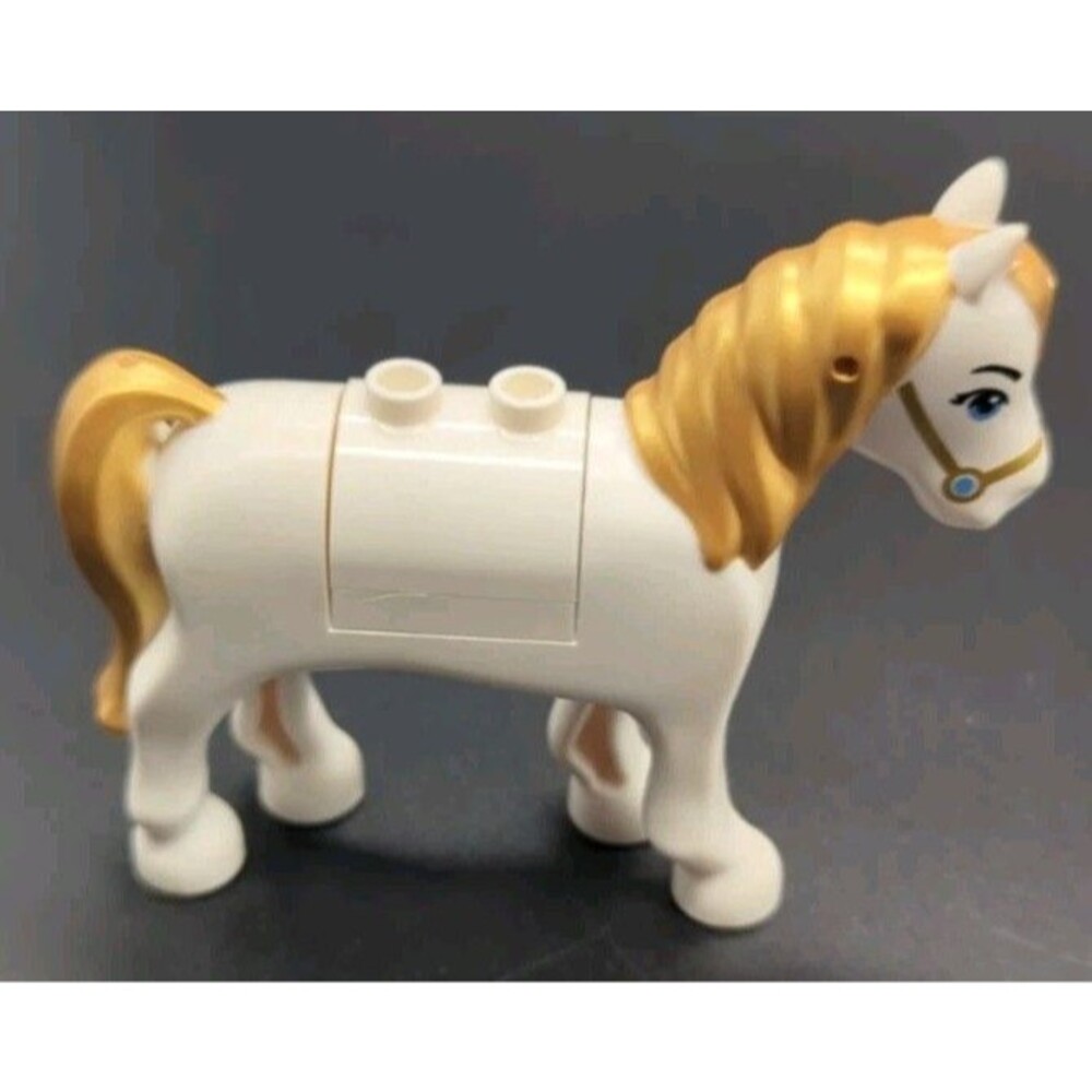 LEGO Cinderella's Castle Set 6153 - White Horse Gold Mane Part ONLY